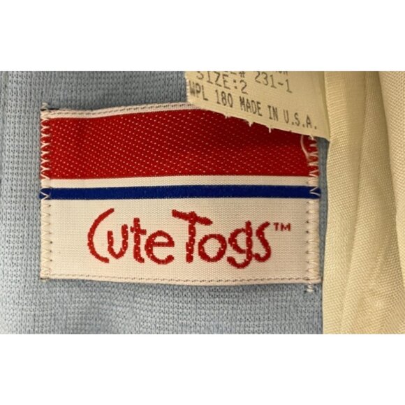 Vintage Cute Togs Girls Dressy Coat Set Size 2 2T Light Blue Matching Hat NWT - Picture 5 of 12